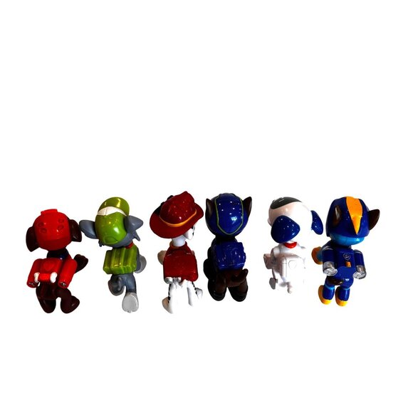Paw Patrol Action Figures Set 6 Rocky Zuma Chase Marshall Robo-Dog Small - Picture 6 of 8